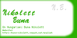 nikolett buna business card